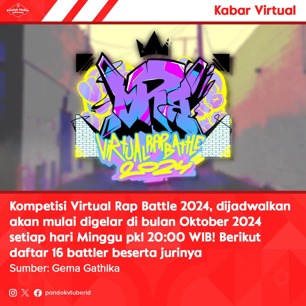 KABAR VIRTUAL KALI INI! Kompetisi Virtual Rap Battle 2024, dijadwalkan ...