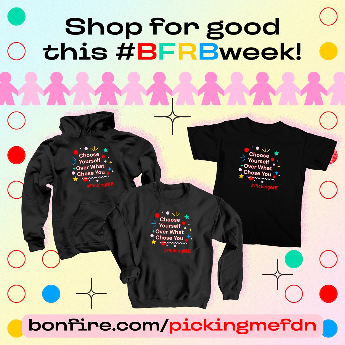 PickingMeFdn's tweet photo. ✨ Shop for Good: #PickingMe Merch ✨
Spread awareness this #BFRBweek by grabbing some sweet merch from our latest line! Rock a hoodie, tee, or long-sleeve with our iconic mantra "Choose Yourself over What Chose You." Visit https://t.co/b0WZQ4j6kP to get shopping https://t.co/RNS0XepvF2