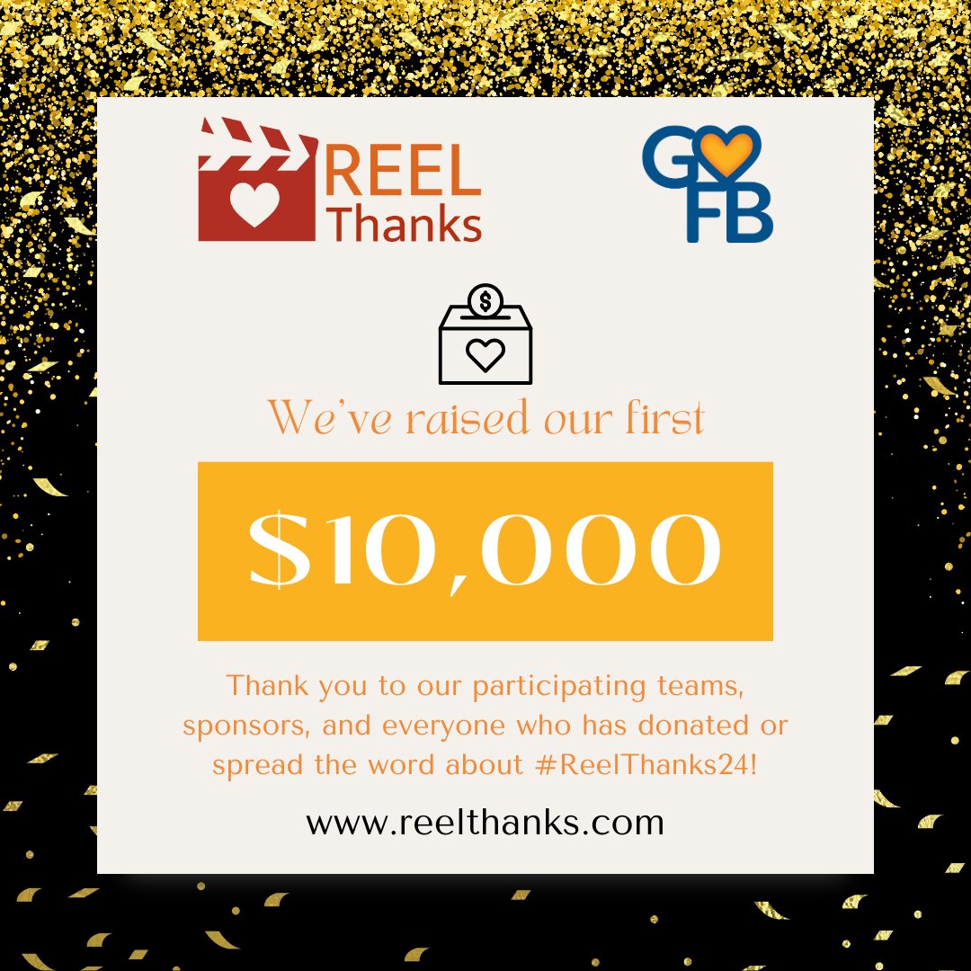 We've officially raised our first $10K for #ReelThanks24 in support of <a href="/VanFoodBank/">Greater Vancouver Food Bank</a> &amp; it's all (no pun intended) thanks to you! Thank you to everyone who made our first day so phenomenal: our teams, generous sponsors, &amp; everyone who donated or posted about Reel Thanks.