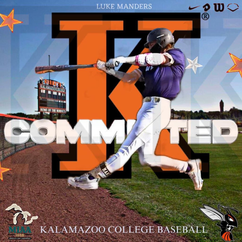 COMMITTED ⚾️ 

Congratulations to Hit Dog, Luke Manders on committing to play ball at the next level at Kalamazoo! They got a good one! 👊🏻