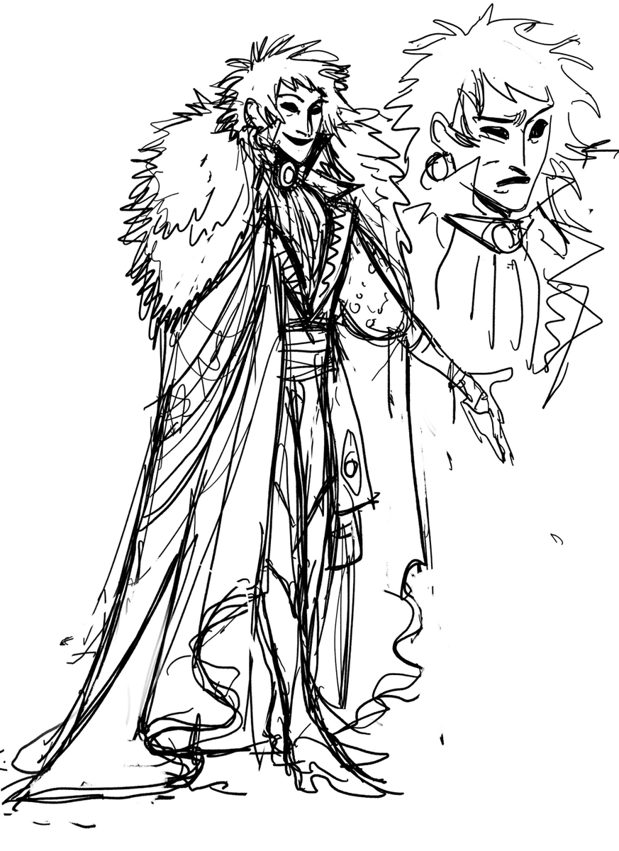 Ramlightly's tweet photo. Since I posted this one tumblr, here's a rough design of Albion, Malady's shitty wizard creator https://t.co/t6tfmmQjHP