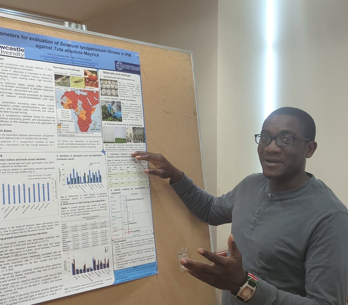 kang_dave's tweet photo. Thanks to our lab member @JuliusOlumeh for presenting his PhD work from Newcastle University at the @MUCAFNRresearch Symposium! https://t.co/o8e77H6D0T