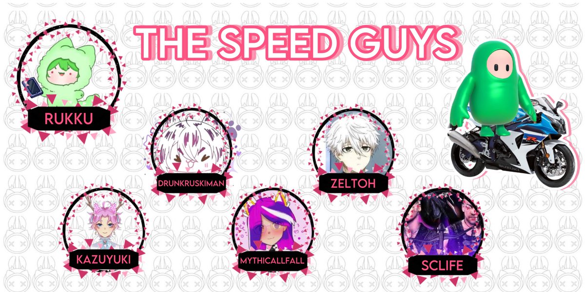 cinmaruun's tweet photo. MEET TEAMS ONE AND TWO OF THE GALACTIC GAMES HAPPENING ON OCTOBER 5TH !! ☄️ (2/13)

BOUNCING PORK:

🐟: @Zu1fuR 
🌱: @MintyMoeVT 
🦊: @InariReiju 
😈: @AriusChrono 
🪸: @MizuH2OwO 

THE SPEED GUYS:

🐱: @RukkuTakahashi 
🪽: @KazuyukiWasevii 
🍻: @ruski_man 
🎭: @mythicallfall https://t.co/hdKLpJneng