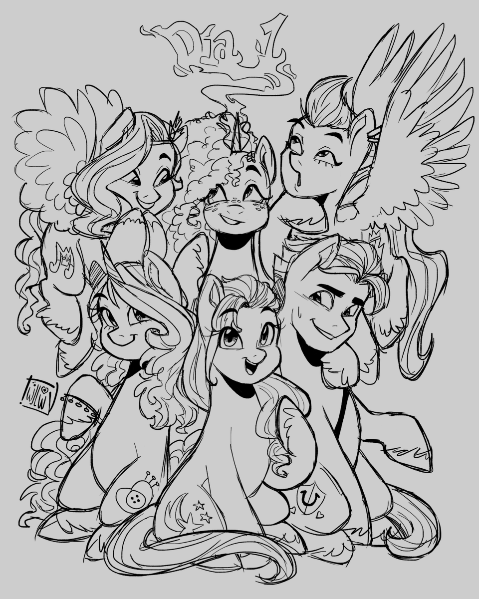 #Unitober2024 
¡Día 1!
"Mane six"