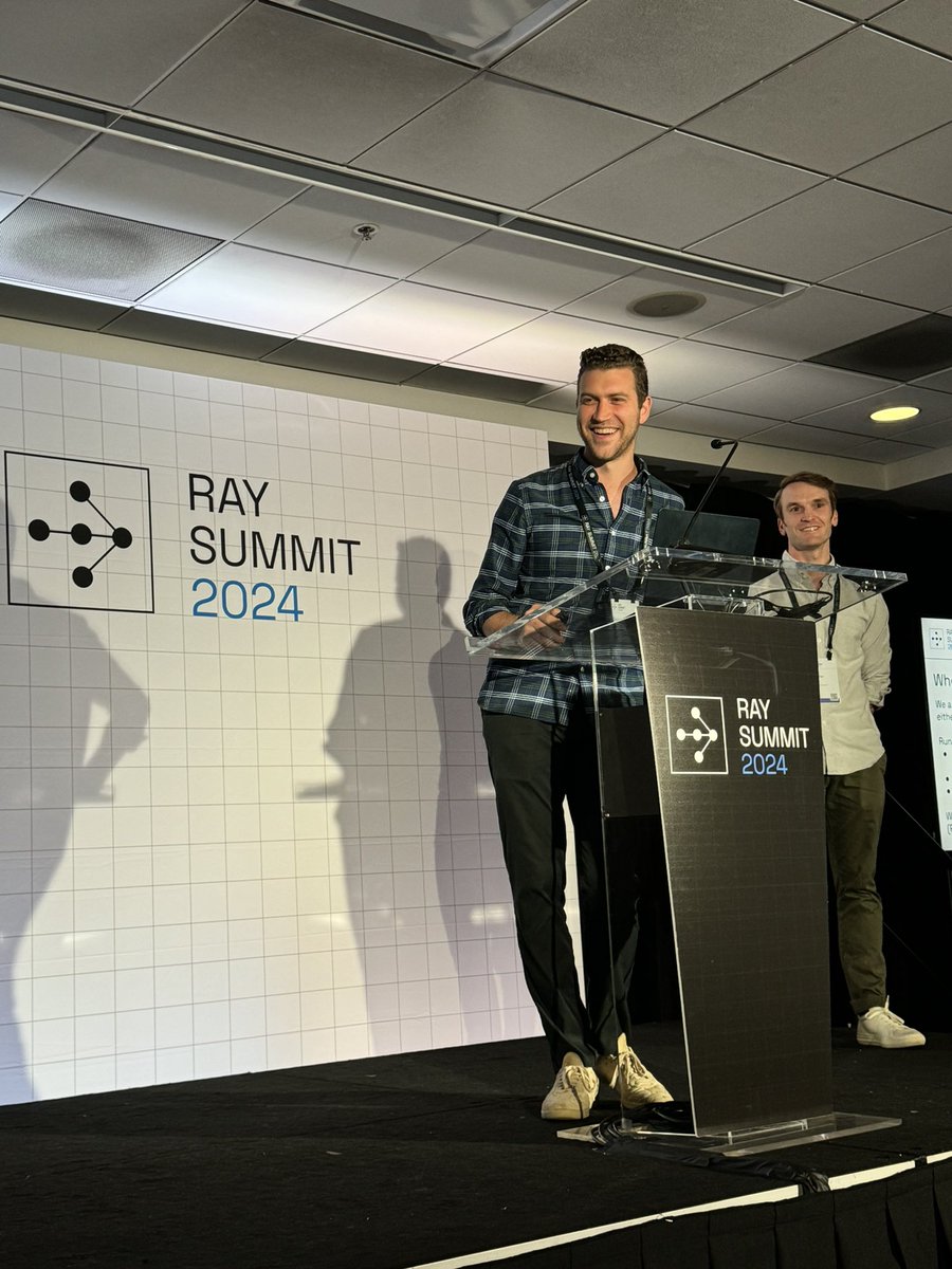 psomrah's tweet photo. Fav talk at the #RaySummit2024 has to go to the ✨ @runhouse_ team ✨ with @DonnyGreenberg @mattkandler taking the stage to share how they’ve built https://t.co/Si4PgTV7P8 to foster collaborative Ray development at scale 

The team’s also doing a super fun drink sesh at 6:30 PT @Black Hammer Brewing Co in SoMa —> if you’re an ML Eng at the #RaySummit today, come through and talk shop 🍺🍻

fin/