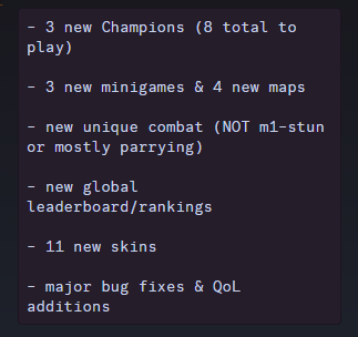 🔥Eternal Battlegrounds is RE-Opening this Friday (3 days) with of lots of huge new content🔥 Join the discord for more and stay tuned

Discord: discord.gg/eternalbattleg…

#roblox #robloxdev #ebg #anime