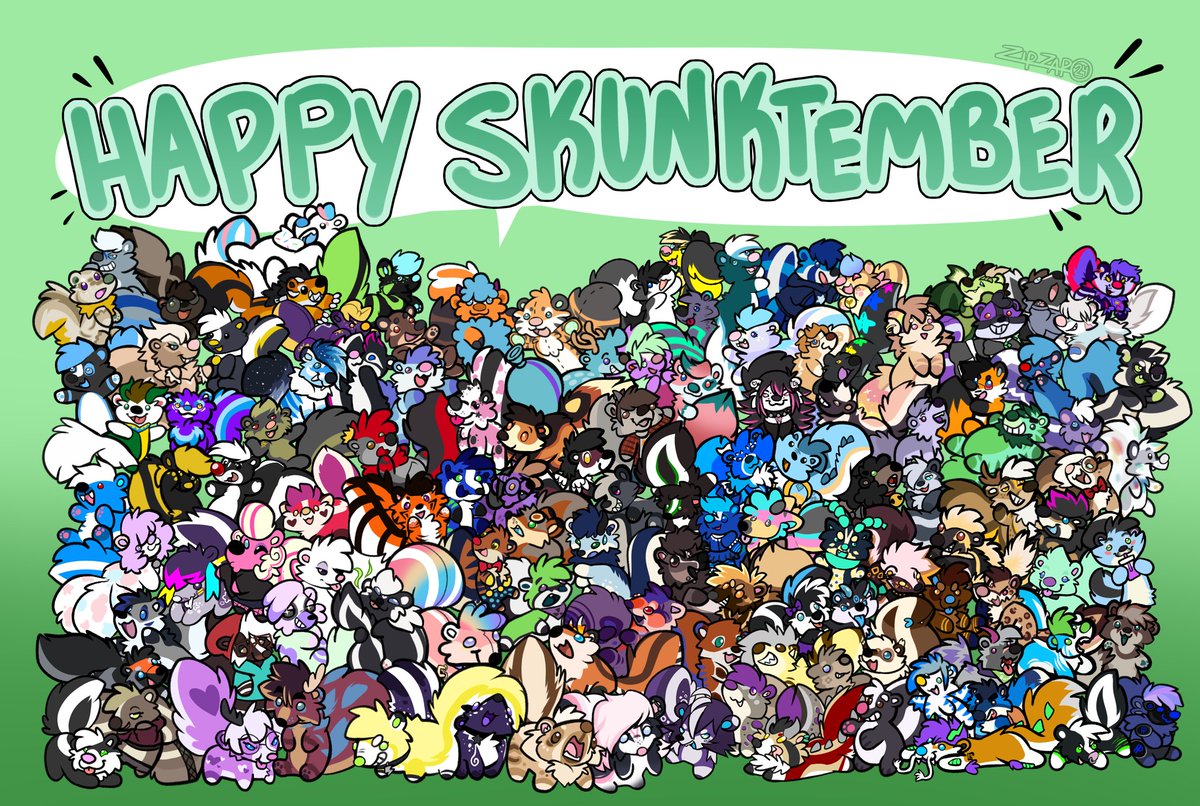 Happy skunktember! Its done!

120 skunks, 118 pieces given away
This was so much fun! Thank you all for the support with this piece ^^

Slowly going to tag those involved. Doing my best, sorry if I miss anyone!