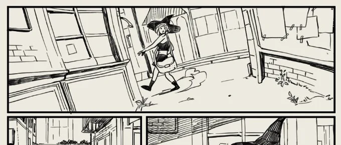 A panel sketch from my comic. 