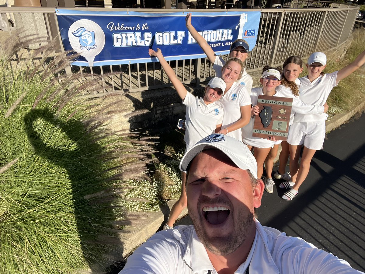 Knights win the IHSA Regional!Led by 3rd place medalist Alex Pignataro (83) and 5th place Cathryn Wascher (88).It was a full team effort at a windy and difficult MPGC….Warnement, Zinzer, Camardella and Bielecki all finished within 7 of top 5. <a href="/KnightsofPHS/">Prospect High School</a> <a href="/dhpreps/">Daily Herald Preps</a> <a href="/ScottMcD_PHS/">Prospect Athletics</a>