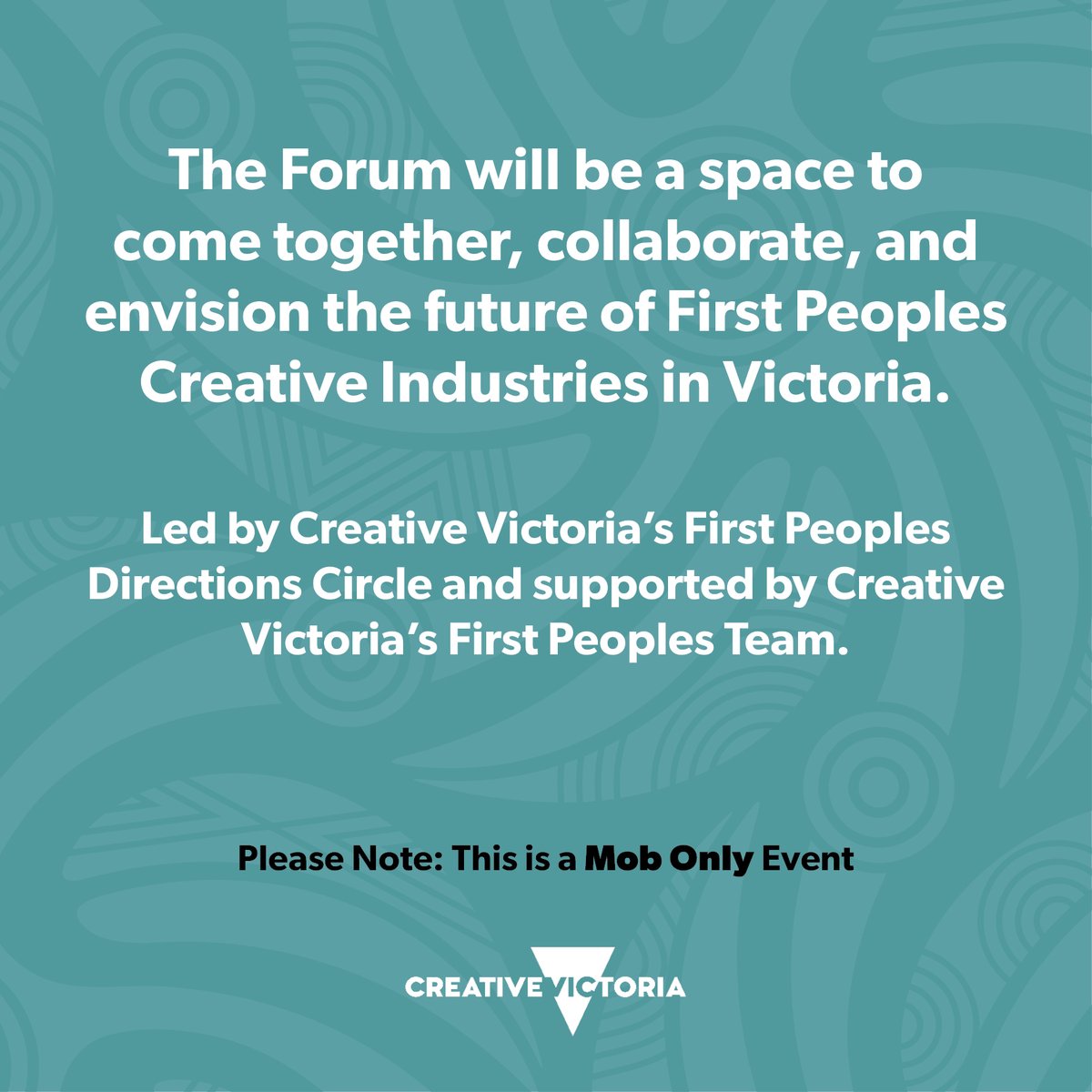 TypecastEnt's tweet image. Calling #Indigenous #Creatives based in Vic! Register for the First Peoples Creative Industries Forum. Connect, share challenges, and develop ideas with other creatives!

Reg's close @ 5pm Fri: bit.ly/FPCIForum

#Art #Theatre #Screen #Gaming #Music #Literature #Fashion