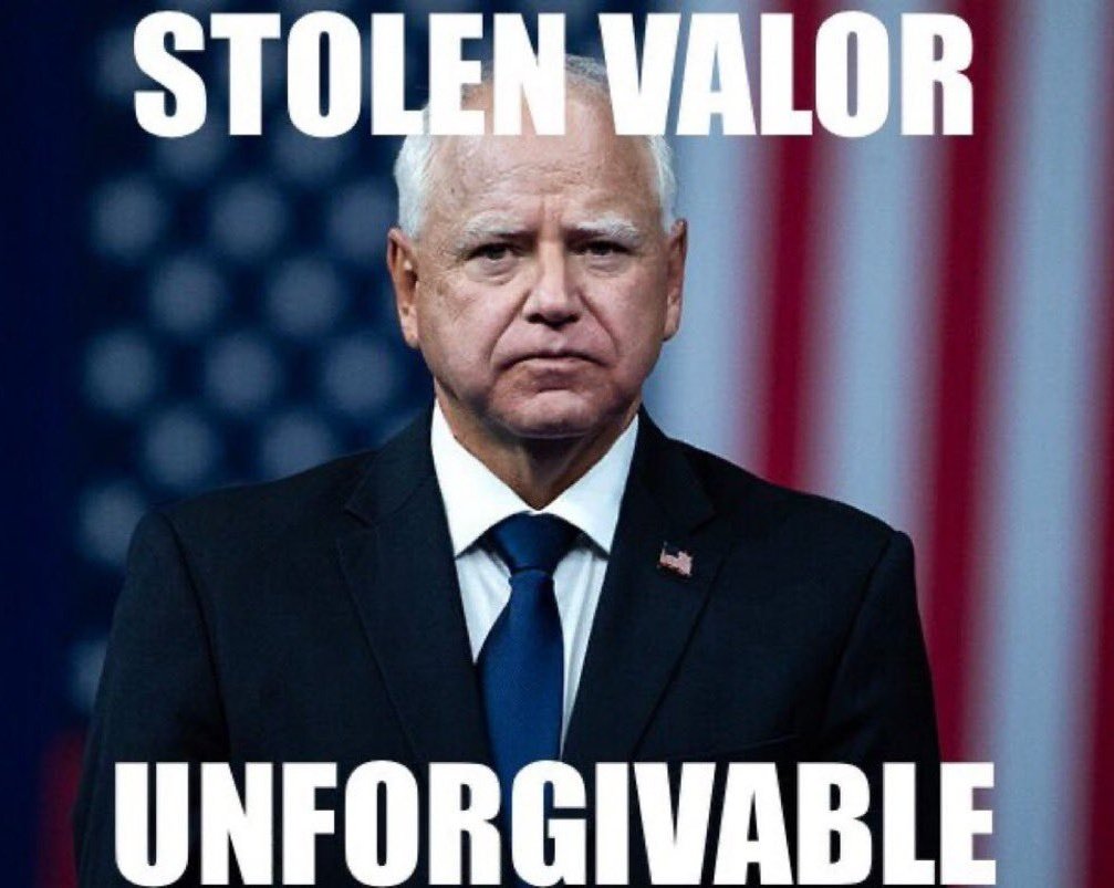Tim Walz is a disgrace to all those who served our country. #StolenValor  #VPDebate2024