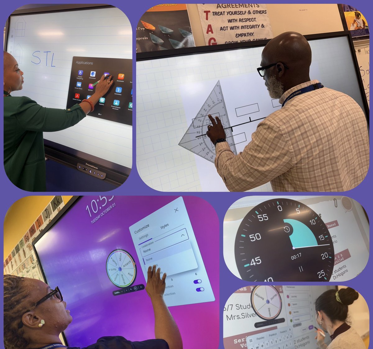 You can learn a lot in 15 minutes! Gave a quick refresher on our upgraded Promethean boards, showing teachers how to engage students with interactive tech. This is how I SLEI #3: promoting effective instructional technology to enhance learning experiences!