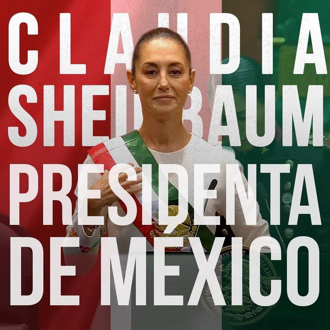 Se vienen 6 años de cambios en nuestro México. Sin duda esto marca un antes y un después en la historia de nuestro país con la primera mujer presidenta. Trabajemos juntos por el México que queremos. 🇲🇽