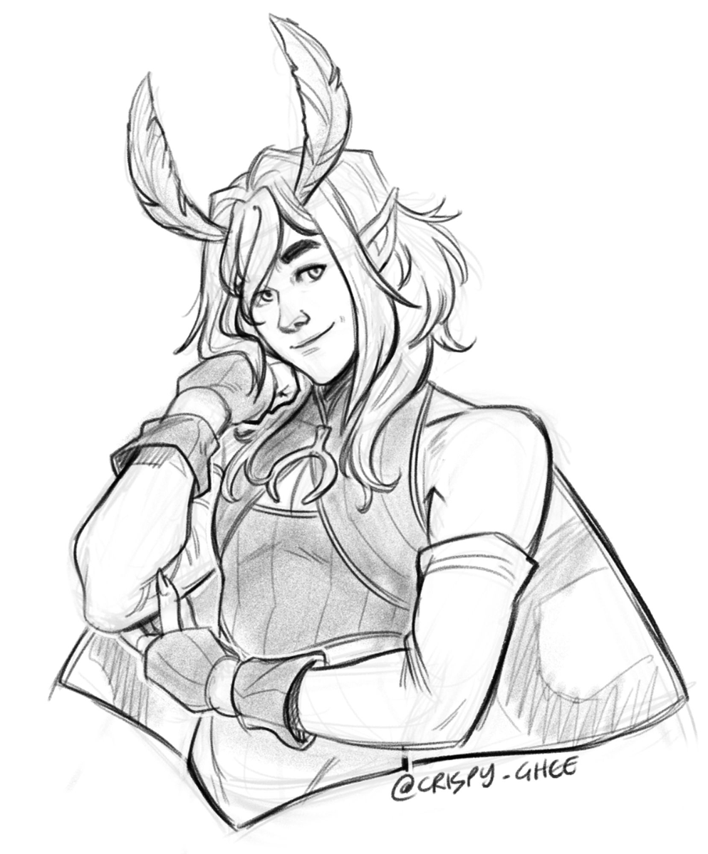 crispy_ghee's tweet photo. Commission for @/BoneMoth24 of his sona Jethro!

I appreciate being trusted to draw people's cute characters too https://t.co/dSgM3vUIJ5