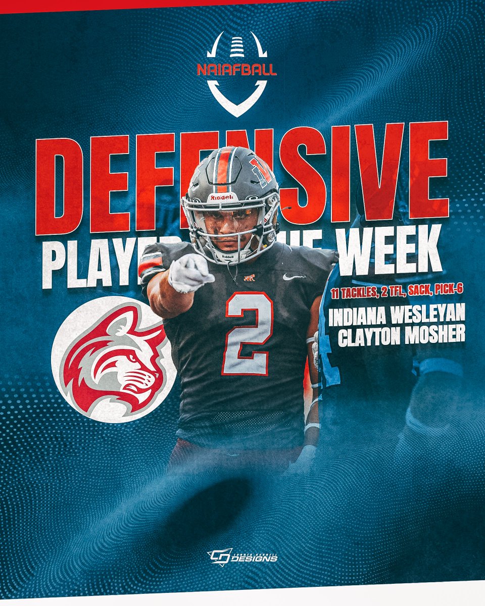 NAIAFBALL (@naiafball) on Twitter photo Our Players of the Week changed the scoreboards quite often on Saturday - <a href="/MarianUFootball/">Marian Football</a>'s <a href="/KeaganLabelle32/">Keagan LaBelle</a> and <a href="/IndWesleyan_FB/">Indiana Wesleyan FB</a>'s <a href="/6Claytonmosher/">Clayton Mosher</a> are our top performers!
<a href="/CD_DZNs/">Conner Darnell Designs</a> Our Players of the Week changed the scoreboards quite often on Saturday - <a href="/MarianUFootball/">Marian Football</a>'s <a href="/KeaganLabelle32/">Keagan LaBelle</a> and <a href="/IndWesleyan_FB/">Indiana Wesleyan FB</a>'s <a href="/6Claytonmosher/">Clayton Mosher</a> are our top performers!
<a href="/CD_DZNs/">Conner Darnell Designs</a>