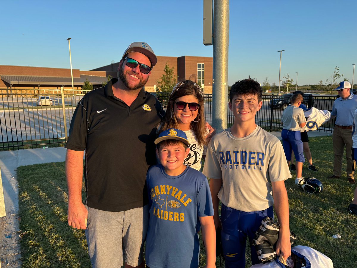 Raider football games are always sweet, no matter where you watch them. My boys, I love you no matter the outcome, nor how we watch you do your thing! 💙🏈