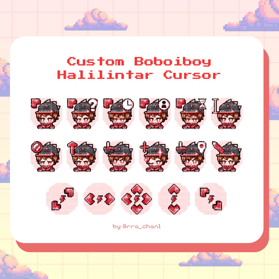 Hai semuaa~! 💚
Ini Rra :3 

Aku mau bagi Fanmade Mouse Cursor Boboiboy Halilintar GRATIS buat semuanya!

Kalau udh dipakai tag aku ya 💚
Enjoy!

Note: ini mouse cursor windows

Download link: bit.ly/4dugvwX

#BoBoiBoy #BoboiboyHalilintar #BoBoiBoyFanart #customcursor