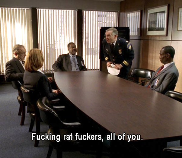 Ziggys_Duck's tweet photo. How can anyone hate Season 2 of The Wire? I just don’t get it. https://t.co/uoDp5W8FGm