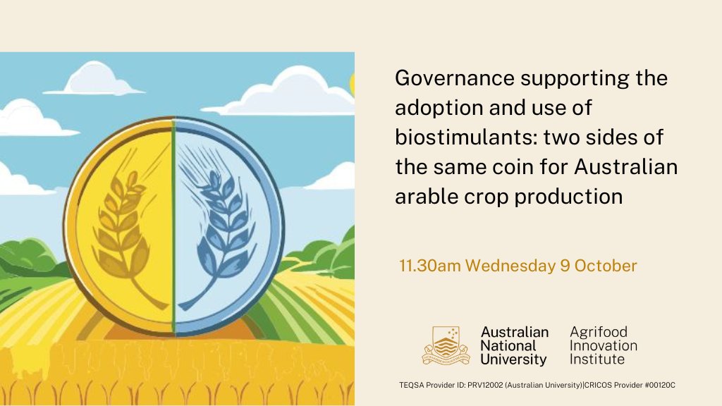 Join us next Wednesday to hear a summary of findings from our 2024 Applied Policy Project in partnership with the <a href="/ANUCrawford/">ANU Crawford School of Public Policy</a> School of Public Policy. For information on how to join in person or online, email agrifood@anu.edu.au