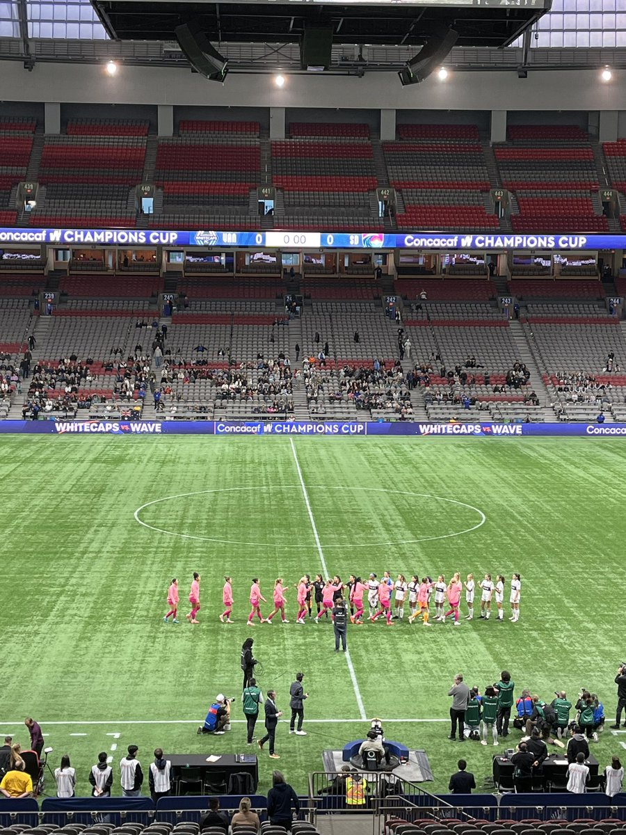 HarJournalist's tweet photo. #VWFC BCWT vs #MakesWaves moments away from kickoff here at BC Place in the #WChampionsCup 

#VANvSD https://t.co/apRDFNLOqR
