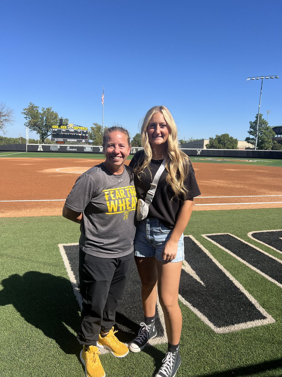 McKayla “Mc” Hranicky 2026 (@hranickymckayla) on Twitter photo Thank you <a href="/GoShockersSB/">Wichita State Softball</a> for having me for my first official visit! I enjoyed getting to know all the coaches, players & touring the beautiful campus! #uncommitted <a href="/CoachBredbenner/">Kristi Bredbenner</a> <a href="/EastonHerring/">Easton Herring</a> <a href="/eeconomon/">Coach E</a> <a href="/CourtOliver24/">Courtney Oliver Elkins</a> <a href="/IGVaughn16u/">Impact Gold Vaughn/Jazz 16U</a> <a href="/raydvaughn/">Ray Vaughn</a> <a href="/jazzvesely/">Jazz Jackson-Vesely</a> Thank you <a href="/GoShockersSB/">Wichita State Softball</a> for having me for my first official visit! I enjoyed getting to know all the coaches, players & touring the beautiful campus! #uncommitted <a href="/CoachBredbenner/">Kristi Bredbenner</a> <a href="/EastonHerring/">Easton Herring</a> <a href="/eeconomon/">Coach E</a> <a href="/CourtOliver24/">Courtney Oliver Elkins</a> <a href="/IGVaughn16u/">Impact Gold Vaughn/Jazz 16U</a> <a href="/raydvaughn/">Ray Vaughn</a> <a href="/jazzvesely/">Jazz Jackson-Vesely</a>