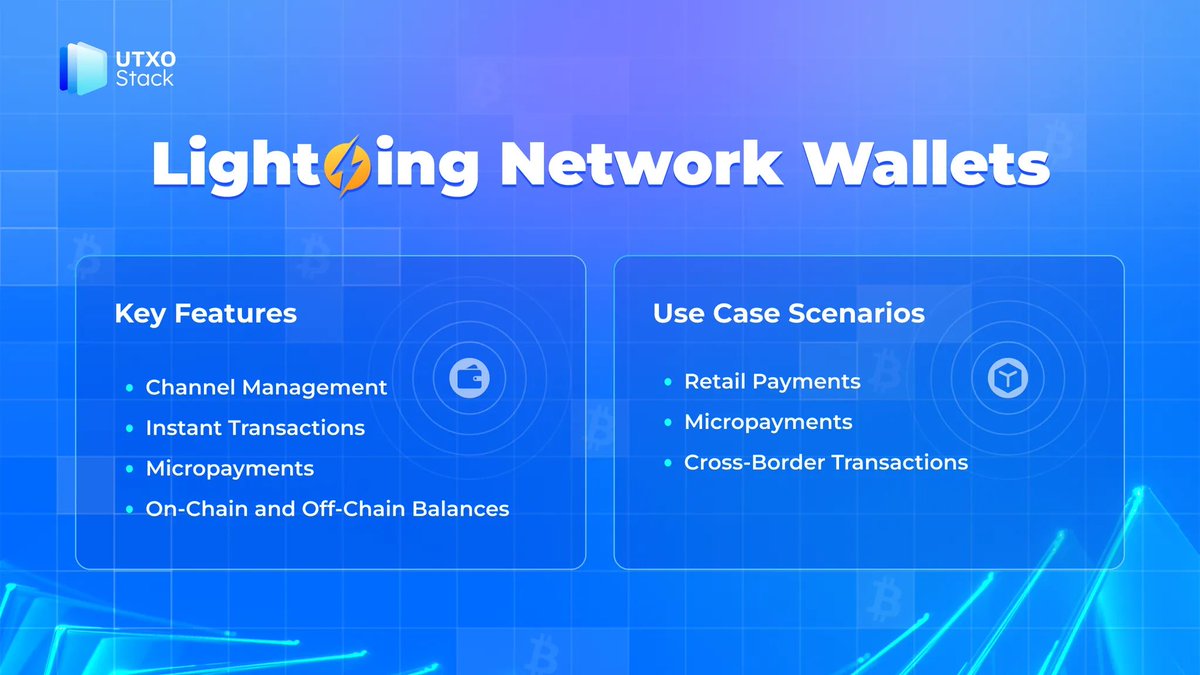 utxostack's tweet photo. #LightingNetwork Wallets ⚡️offer fast, low-cost #BTC transactions, boosting the growth and robustness of Bitcoin's cross-border payments. They fit various scenarios like retail payments and micro-transactions.
Share us your best practices for #LNWallets. 🙋 https://t.co/7mYvOKmApQ