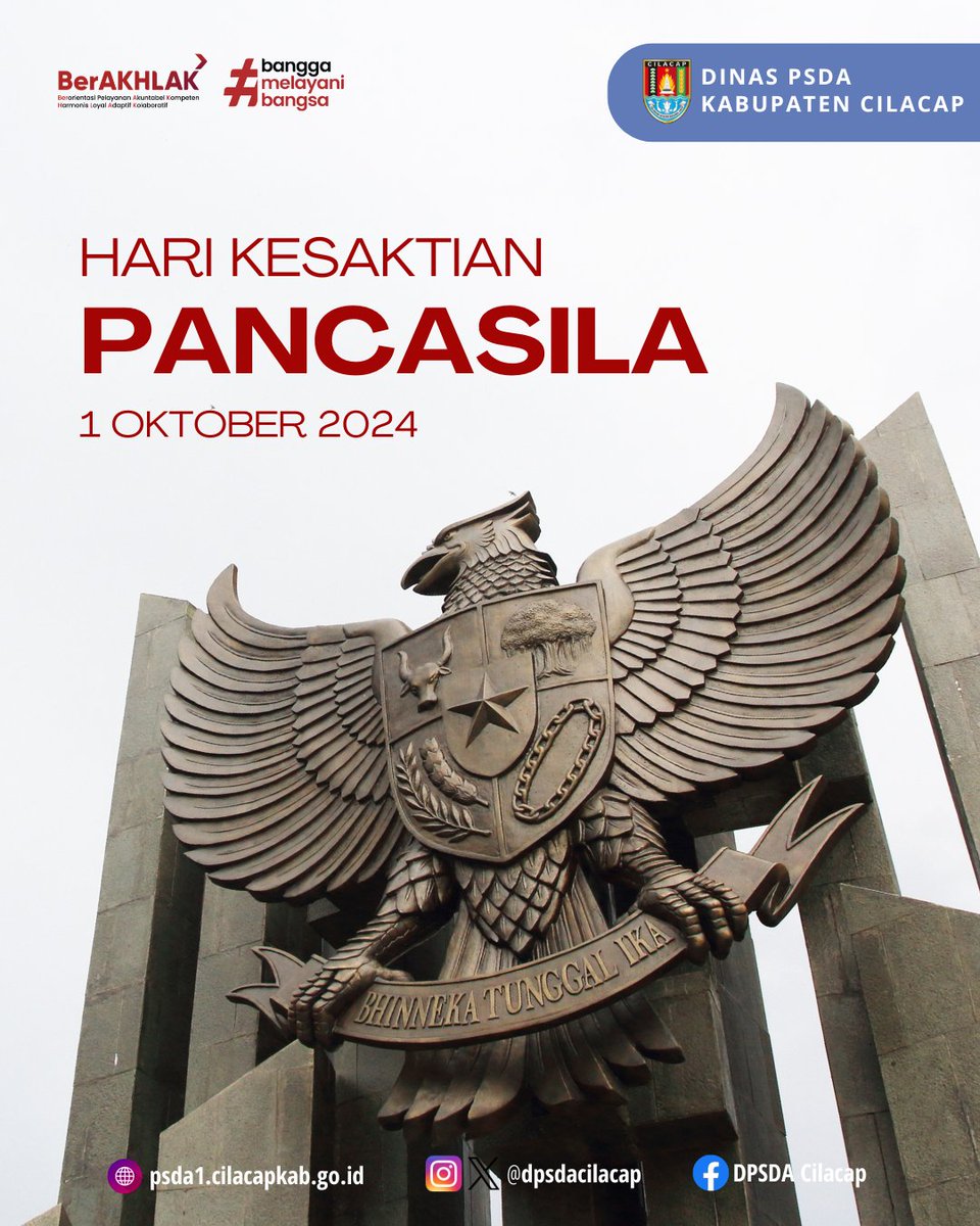Selamat Memperingati Hari Kesaktian Pancasila 2024.
Bersama Pancasila Kita Wujudkan Indonesia Emas.