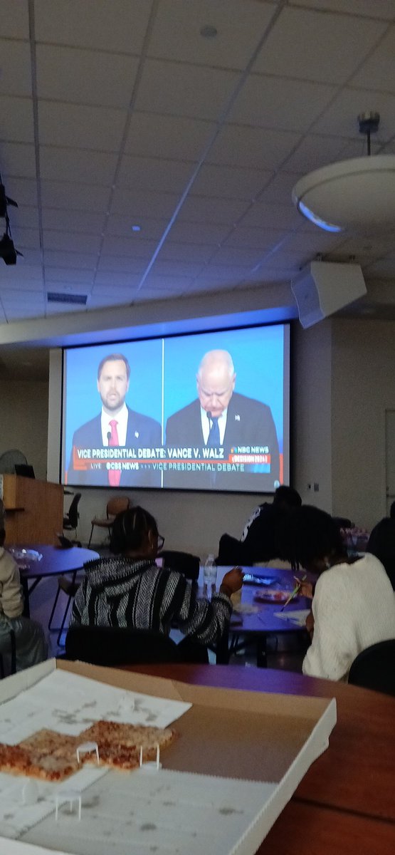 ProfMaphunye's tweet photo. Two men at each other's throats in a fierce Vice Presidential Debate... Election fever in full steam in the run up to USA November 5 Elections https://t.co/gZnh0B0Xvi