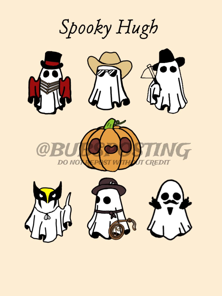 angeloffthice's tweet image. AHHH SPOOKY HUGH’S ARE DONE!!!! I’M SO PROUD OF THEM. CAN YOU GUESS ALL THE CHARACTERS