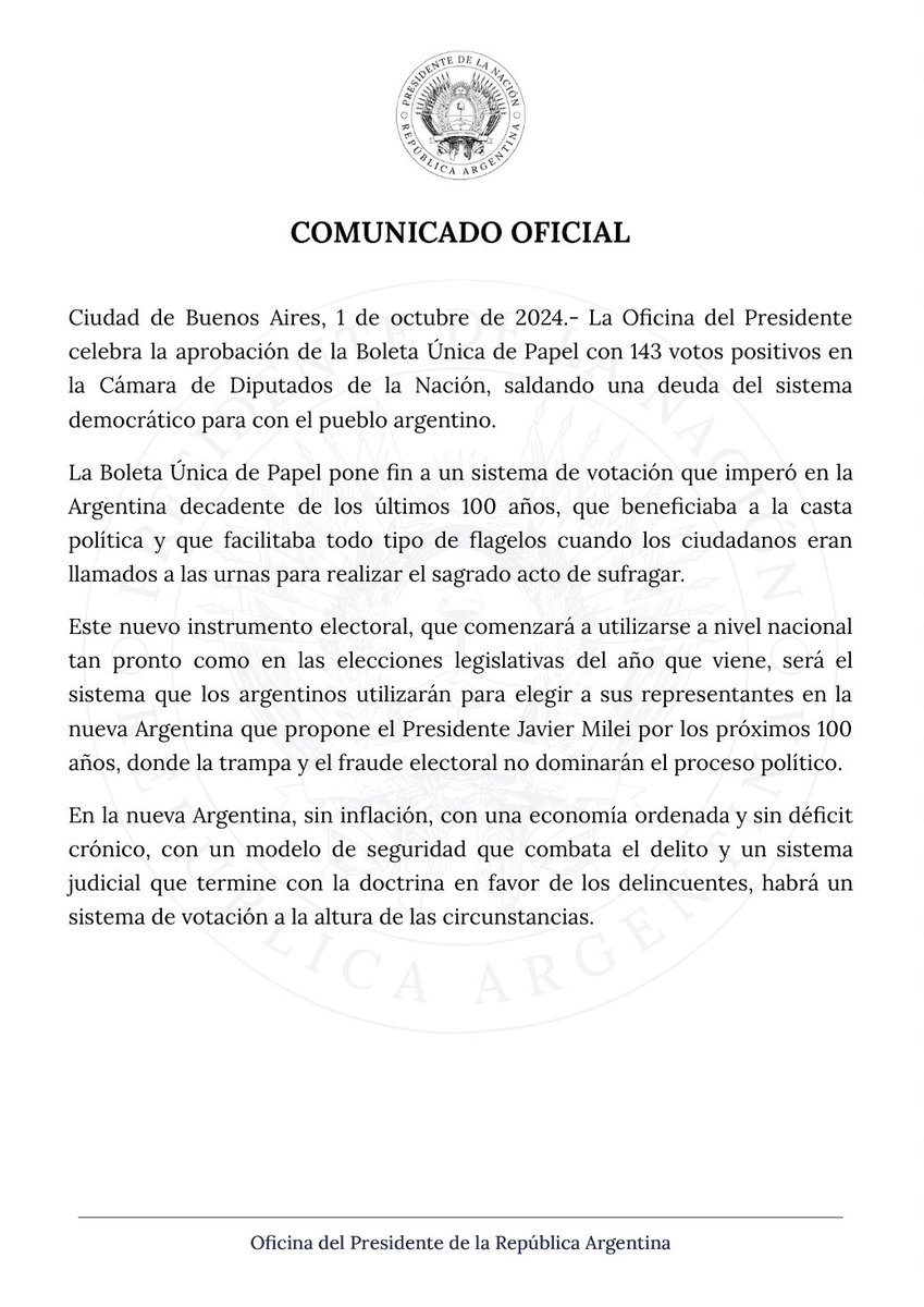 Oficina del Presidente (@oprargentina) on Twitter photo 