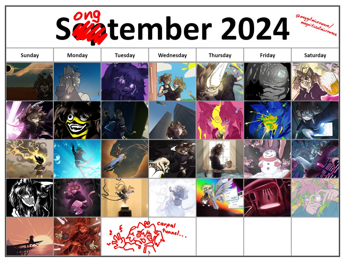 maggotmicrowave's tweet photo. #songtember recap https://t.co/eWvDn0W0wN