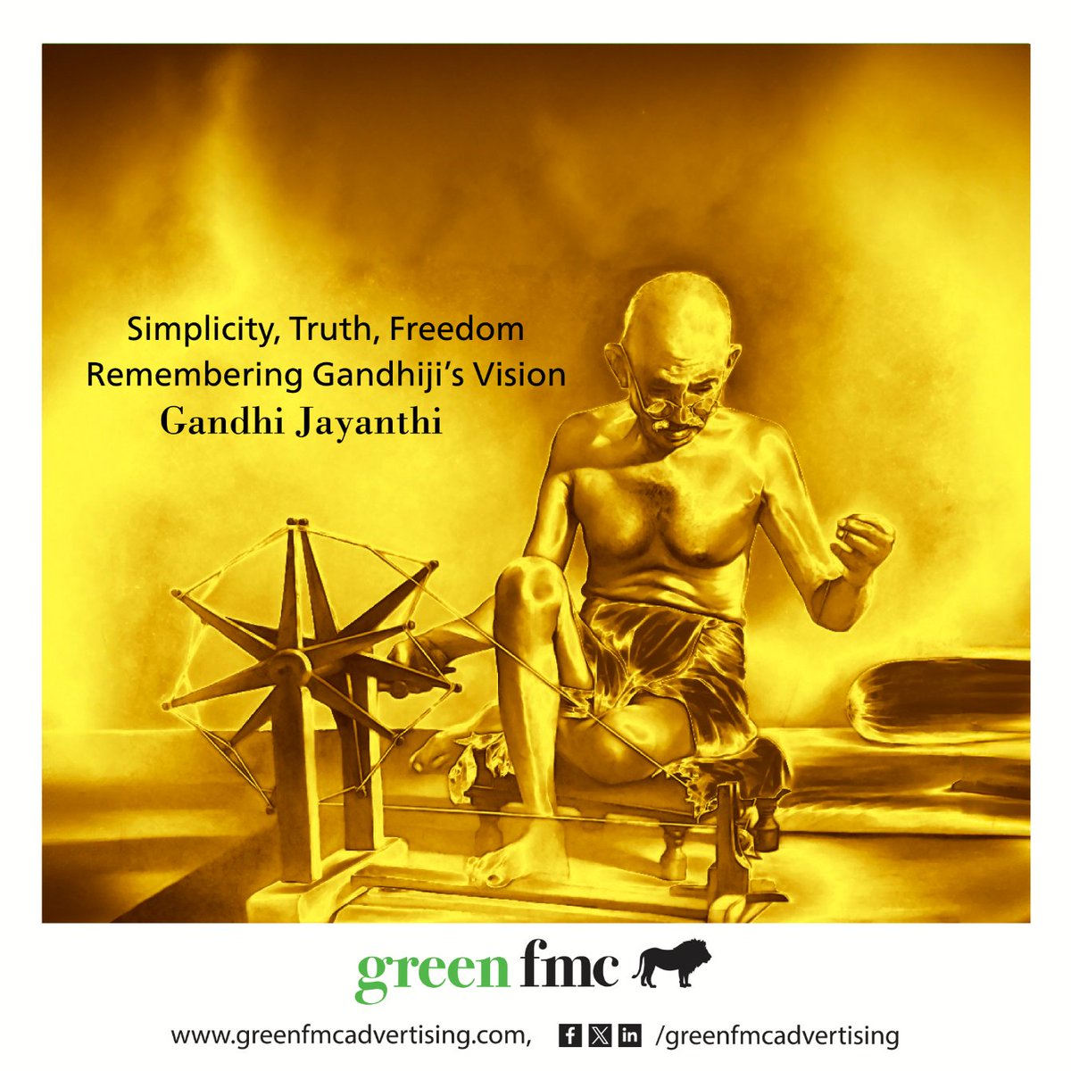 GreenFMC_Hyd's tweet photo. On Gandhi Jayanti, we celebrate Gandhiji’s timeless vision of simplicity, truth, and freedom.
#Greenfmc #gandhijayanti #Gandhijayanti2024 #mahatmagandhi #gandhi #india #gandhiji #gandhiquotes #october #happygandhijayanti #freedom #bapu #mahatma #fatherofnation #freedomfighter https://t.co/8Gzfc8H4qv