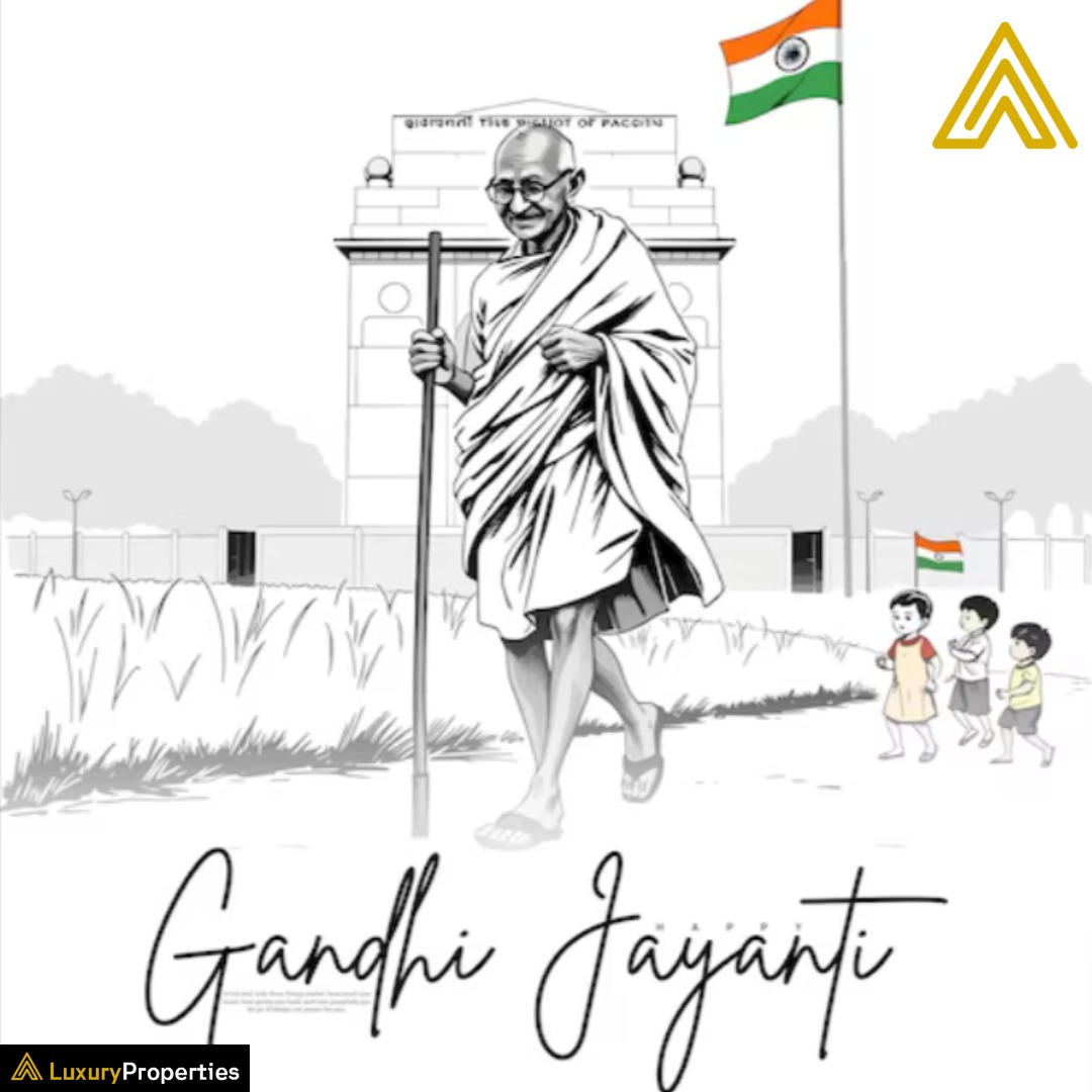 "My religion is based on truth &amp; non-violence. Truth is my God. Non-violence is the means of realising Him."- Mahatma Gandhi

#gandhijayanti #mahatmagandhi #2ndoctober #gandhiquotes #gandhiji #LuxuryProperties