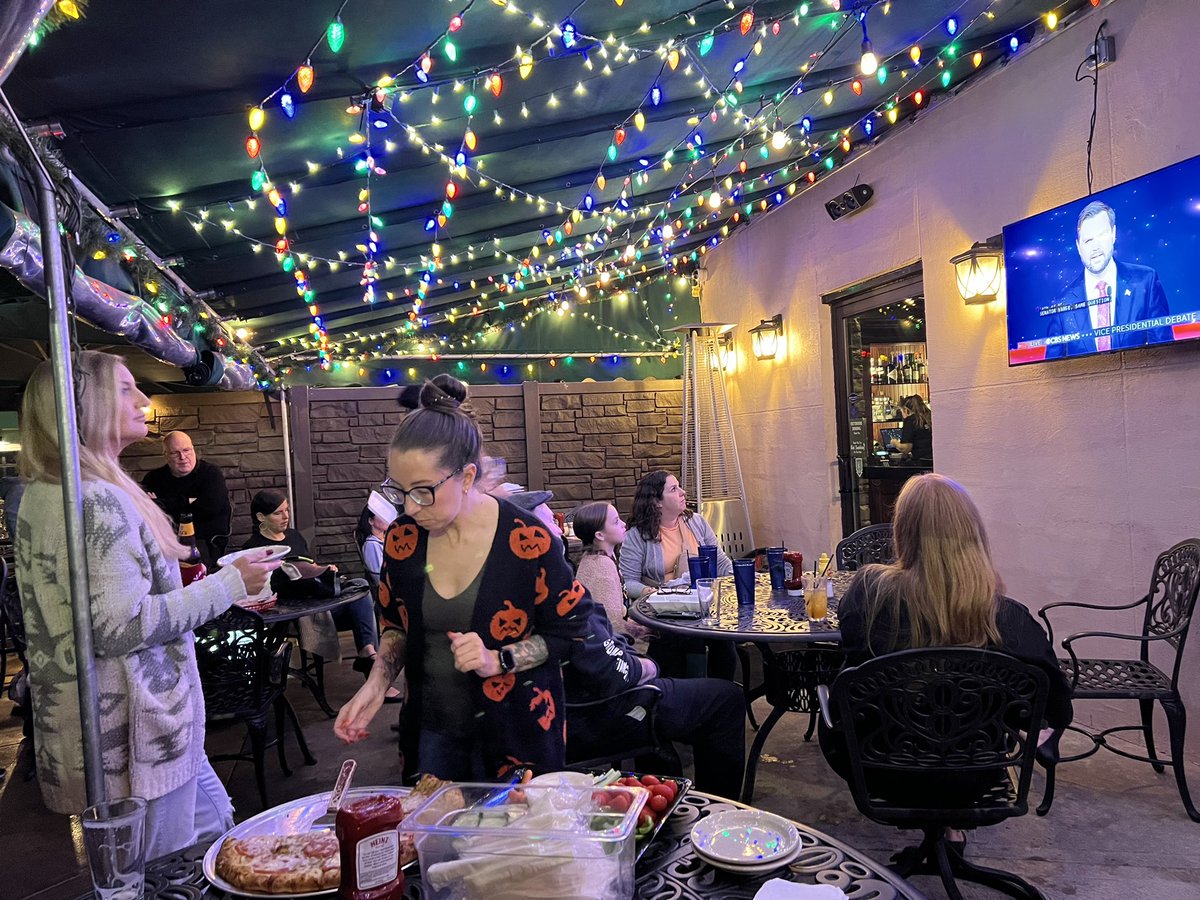 BPDemocrats's tweet photo. Some of us hanging out watching the VP Debate tonight https://t.co/5DxzAp4RJG