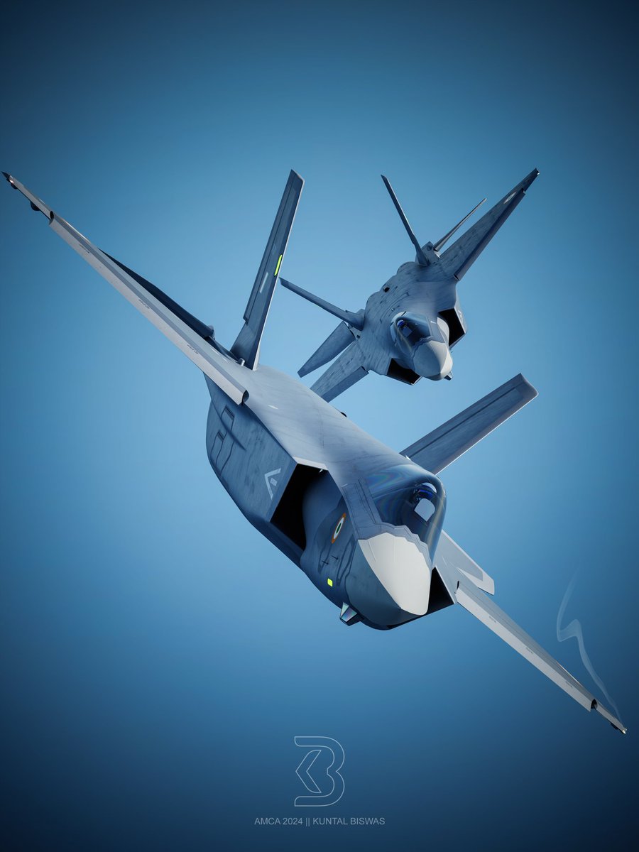 Kuntal__biswas's tweet image. AMCA 🇮🇳

Artistic depiction of Indian Air force AMCA with advanced electro optical targeting system. The EOTS will empower AMCA to detect target at a very long range without having to use it&apos;s Radar.