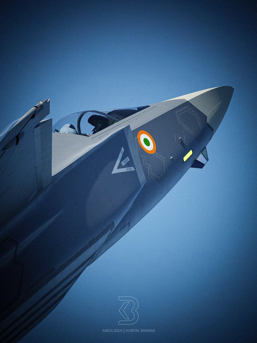Kuntal__biswas's tweet image. AMCA 🇮🇳

Artistic depiction of Indian Air force AMCA with advanced electro optical targeting system. The EOTS will empower AMCA to detect target at a very long range without having to use it&apos;s Radar.