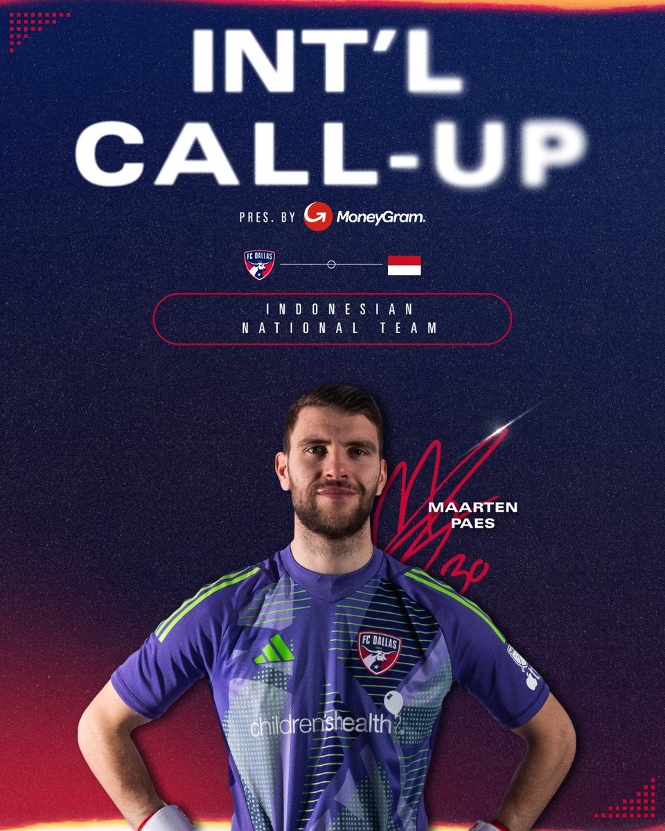 FCDallas's tweet photo. For Garuda 🇮🇩🦅

Maarten Paes has been called up to the Indonesian Men’s National Team for World Cup Qualifiers. #KitaGaruda #GarudaMendunia https://t.co/hpWudxJkpI