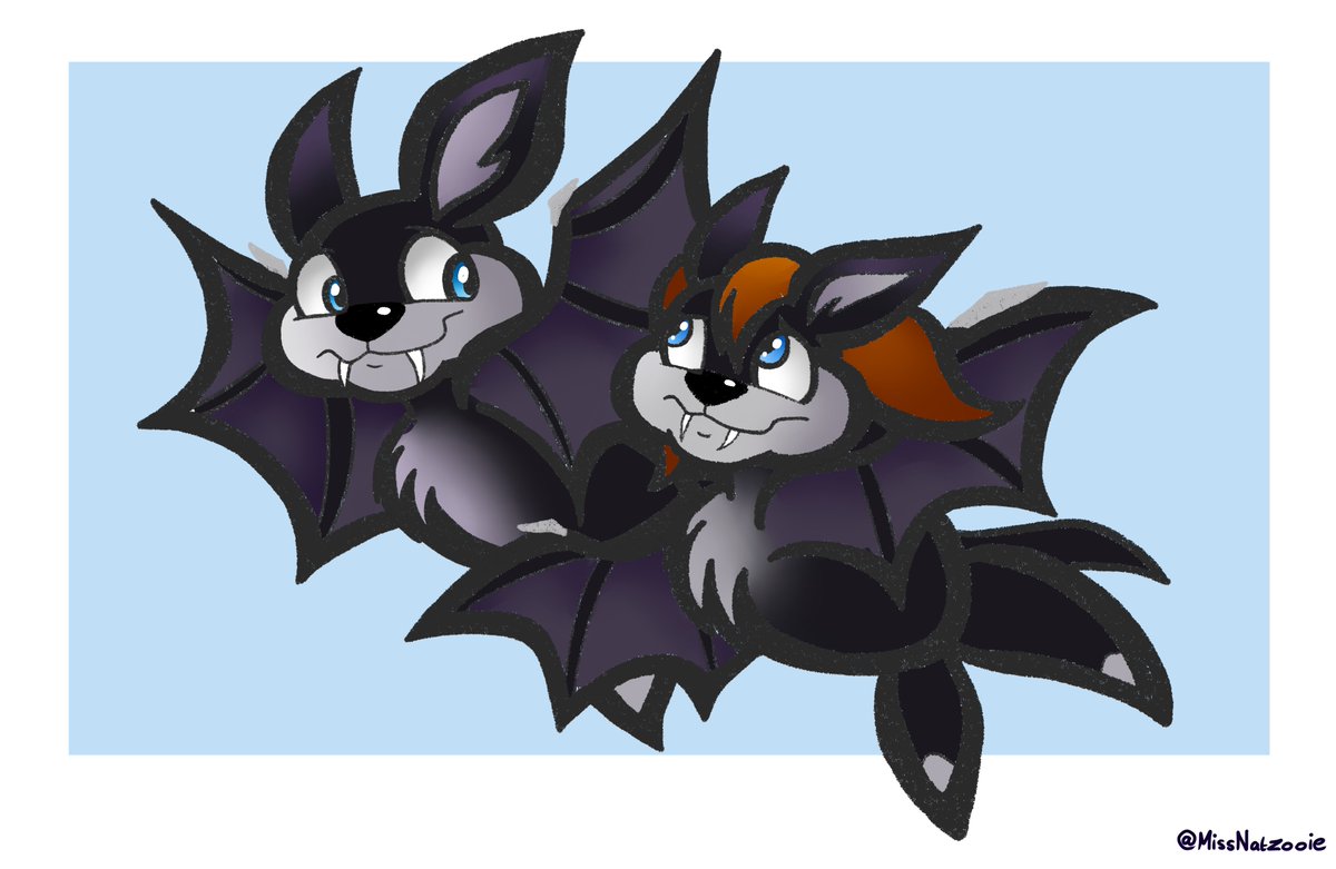 MissNatzooie's tweet photo. Father &amp; Daughter flying 🦇 #Conker #ConkerOC https://t.co/RfhMKf5Gog