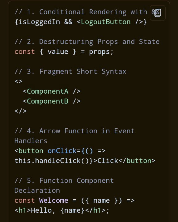 e_opore's tweet image. 20 React Shorthand Techniques Every Developer Should Know. ⬇️