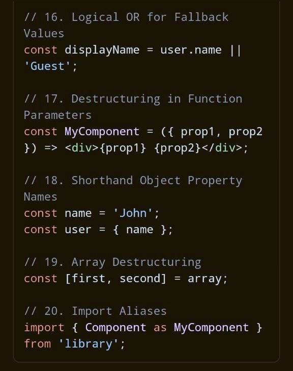 e_opore's tweet image. 20 React Shorthand Techniques Every Developer Should Know. ⬇️