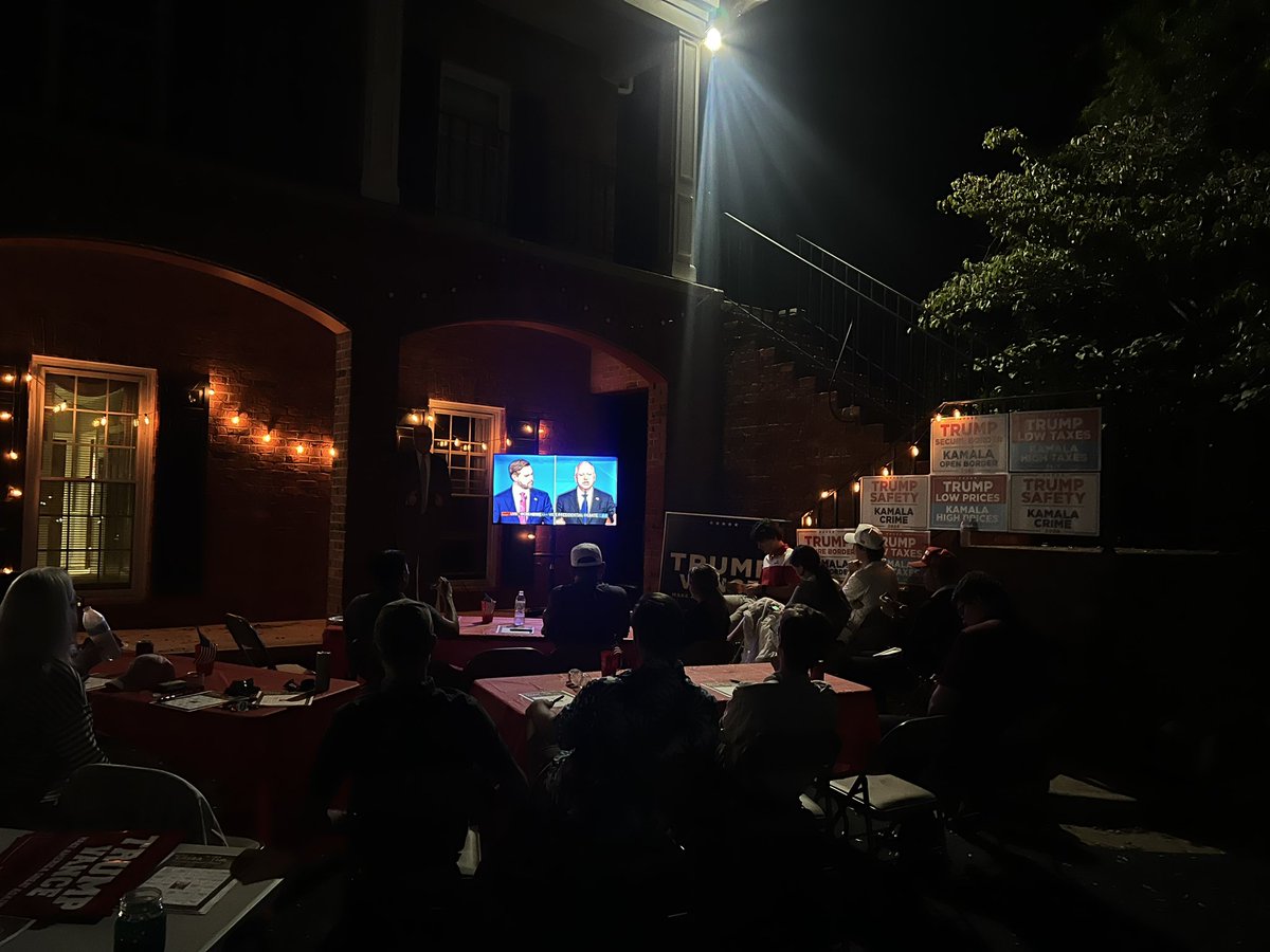 Awesome crowd tonight for our #TrumpForce47 VP debate watch party in Athens! Thank you, Representative <a href="/houstongaines/">Houston Gaines</a>, for joining us! 🇺🇸

Sign up today @ TrumpForce47.com to help us send President Trump and Senator JD Vance to the White House! 🔥