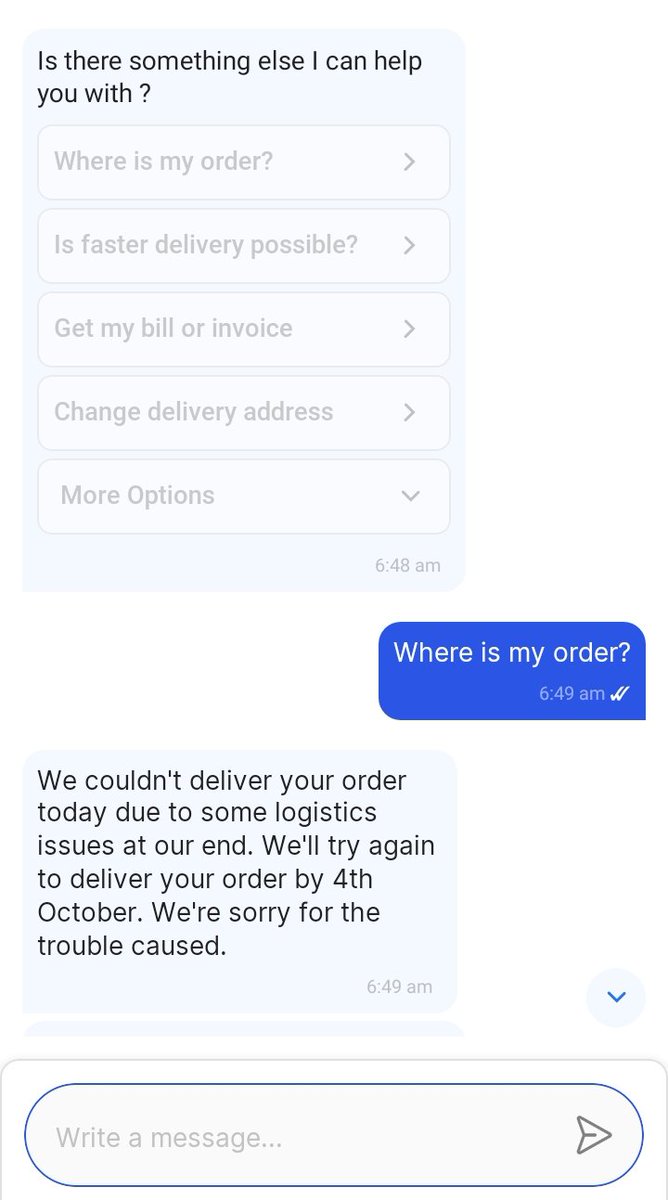 Dopamine00699's tweet photo. Worst experience with Flipkart 🤮🤬🤬
BKL Aaj 3 din hogye phirbi Order deliver nhi kar rhe hai
Ab bol raha hai 4 October
Ye @Flipkart Wale mil ke hamlogo ko C*** bana rhe hai, Why Anyone not take action on this #FraudCart 🤐 https://t.co/MDVwaiL637