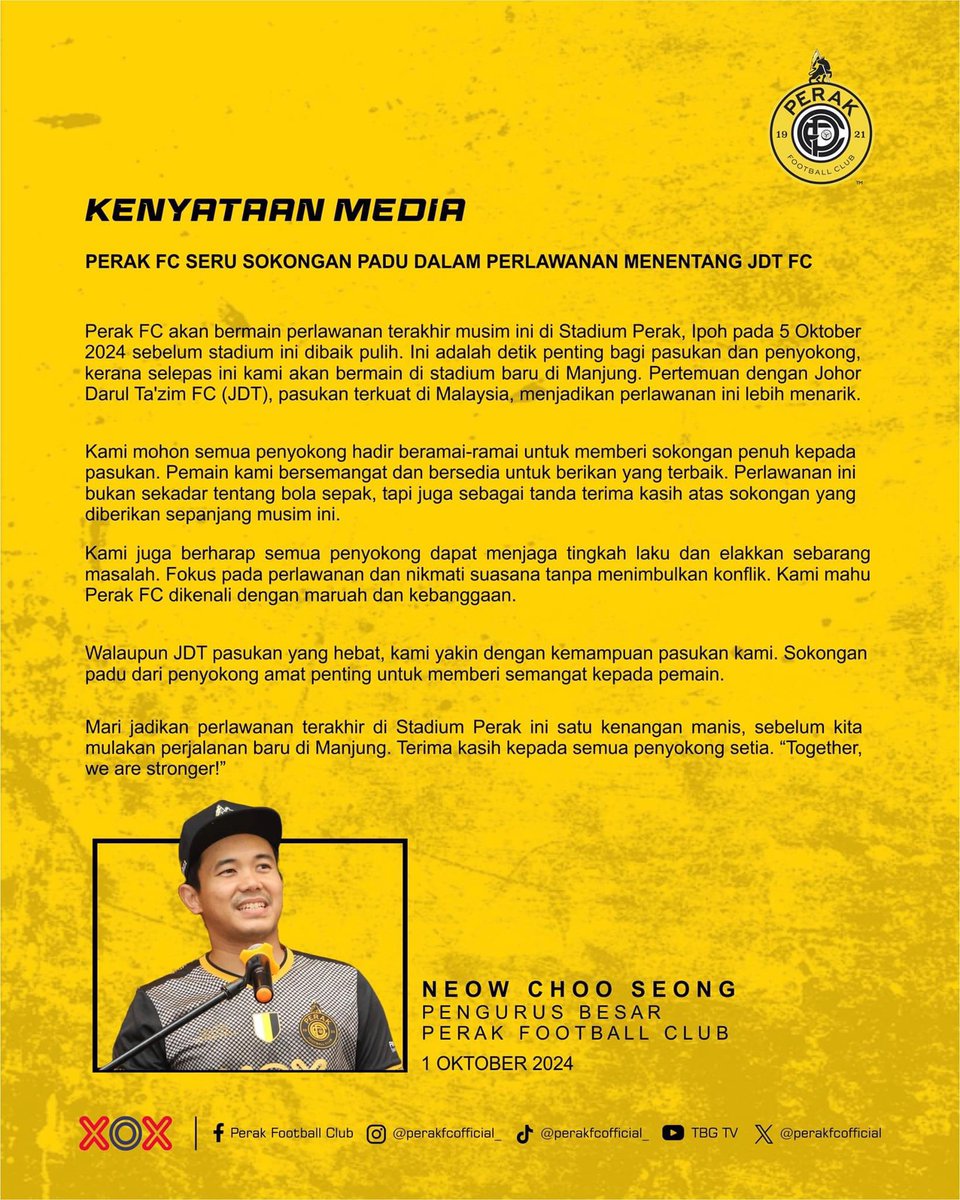 Perak Football Club tweet media