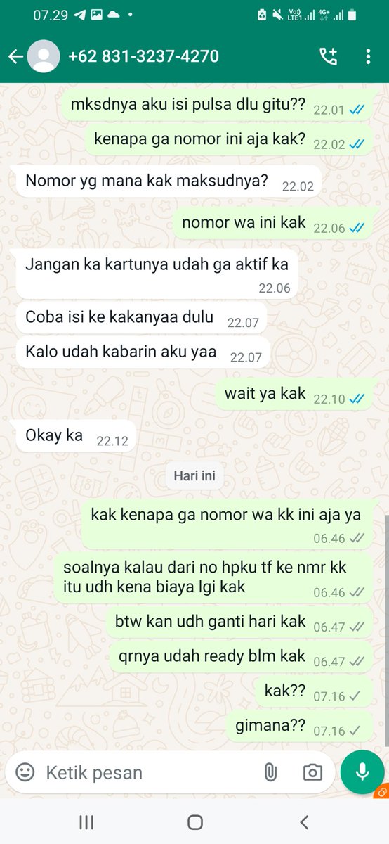 kainoona14's tweet photo. terakhir saya chat pagi tadi dan udh ngilang krna saya iseng chat wa yang akun twt dia yg bodong ke3 https://t.co/hVkQ2A39o6