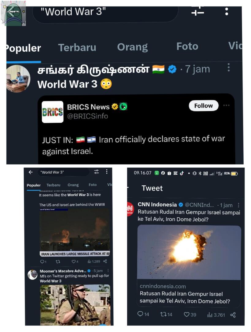 tanyarlfes's tweet image. 💚 YA ALLAH LENGAH DIKIT MAU PERANG DUNIA 3 😭😭😭 ALLAHUAKBAR ASTAGHFIRULLAH 😭 TRENDING PAGI INI SEREM BANGET😭