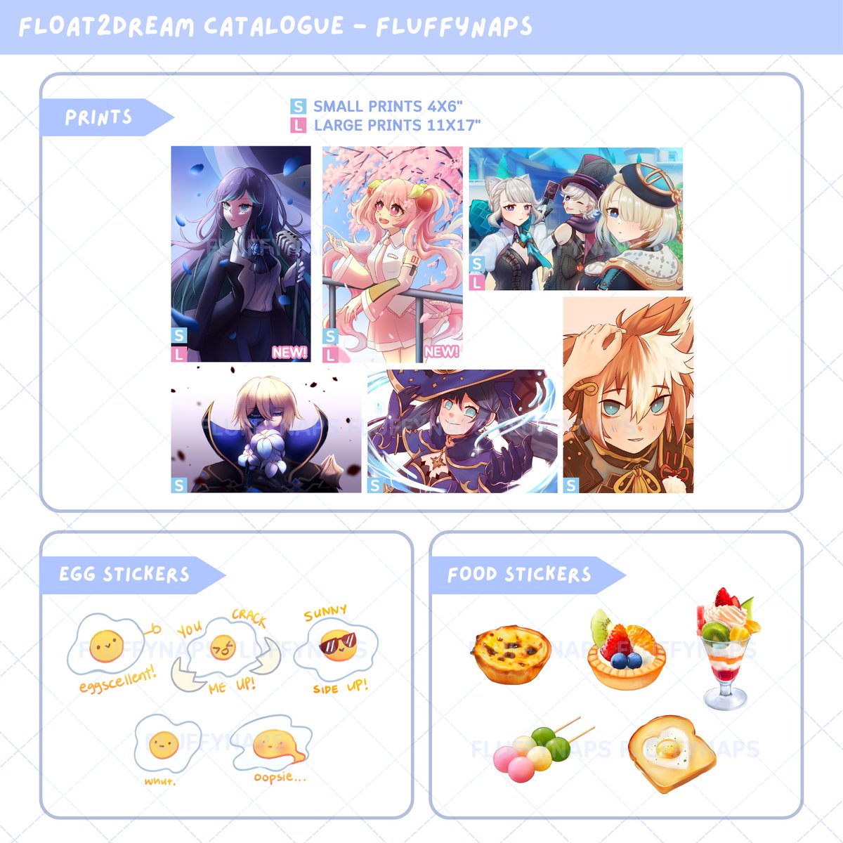 FluffyNaps's tweet image. Here's the updated catalog for October :3

New stuff includes:
- Ado Print
- Sakura Miku Print
- More Star Rail charms
- Love and Deepspace charms!