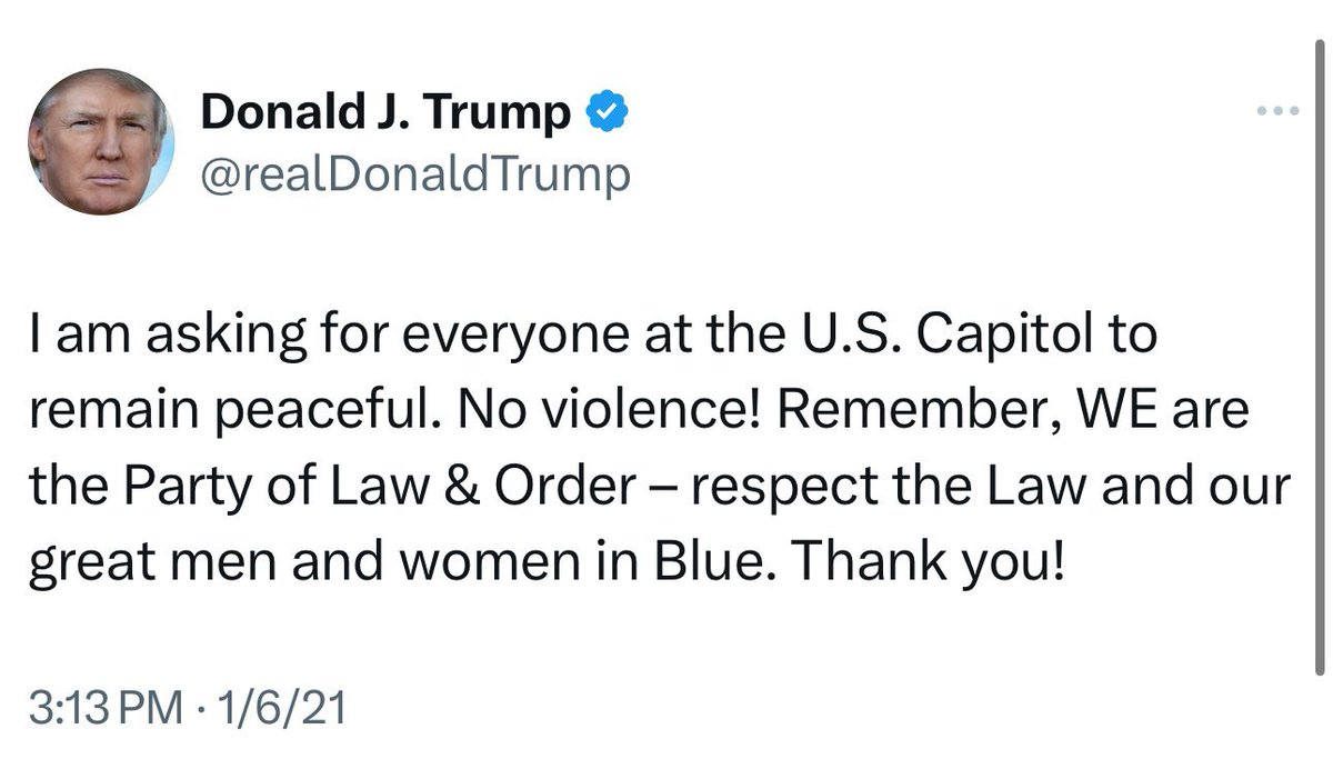 libsoftiktok's tweet image. Whenever they bring up January 6th they conveniently leave out this tweet.

They don’t want you to see this!