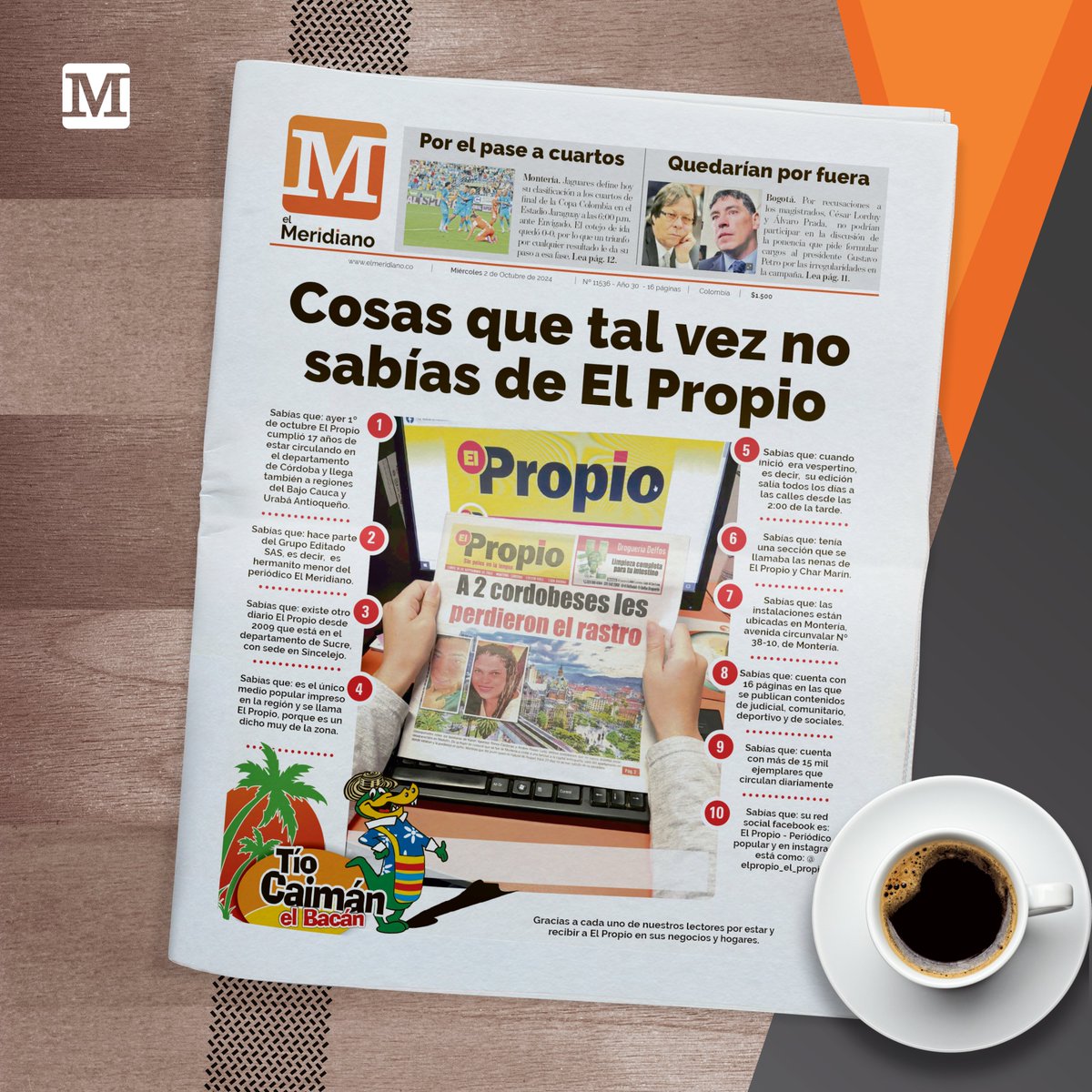 elmeridiano_co's tweet photo. 🗞️#ContraPortadaCórdoba 
#ElMeridianoTeUbica 
#LíderesEnLaRegión
#ElPropio

@JaguaresdeCord https://t.co/YK4DGXXZJk