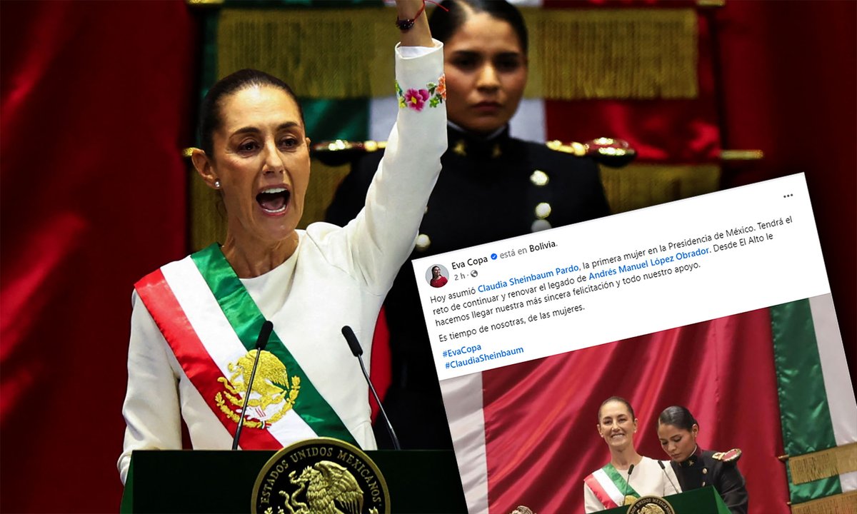 "EL TIEMPO ES DE NOSOTRAS"

Escribió la alcaldesa de la ciudad de El Alto al momento de felicitar a la nueva presidenta de México, Claudia Sheinbaum,  en su cuenta de Facebook.

¿Qué opinas?