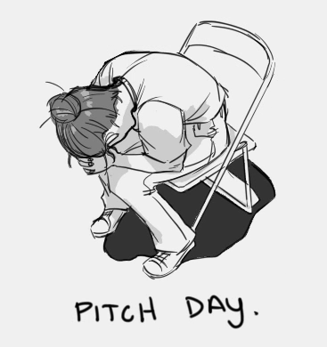 A vent sketch done before my very first pitch on the latest show I'm working on. I get really bad stage fright so I was neck-deep in dread